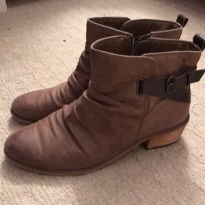 Ankle high brown booties size 10